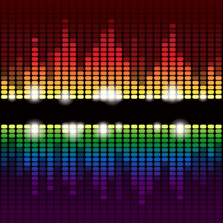 Rainbow digital equalizer background. RGB EPS 10 vectorのイラスト素材