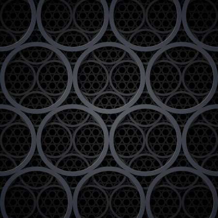 Abstract dark grey metal circles background. RGB EPS 10 vectorのイラスト素材