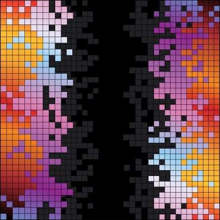 Abstract rainbow colorful pixels digital background. RGB EPS 10 vectorのイラスト素材