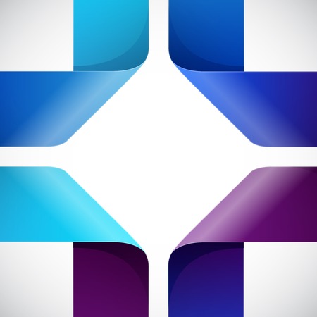 Moebius origami colorful paper triangles on white background. RGB EPS 10 vector illustrationのイラスト素材