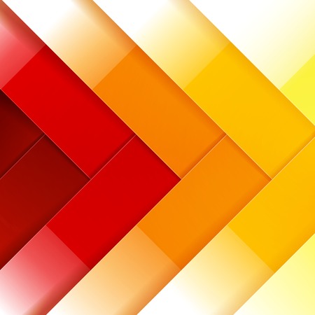Abstract red, orange and yellow shiny rectangle shapes background.   のイラスト素材