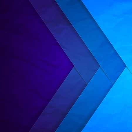 Abstract blue paper crossing rectangle shapes background.  