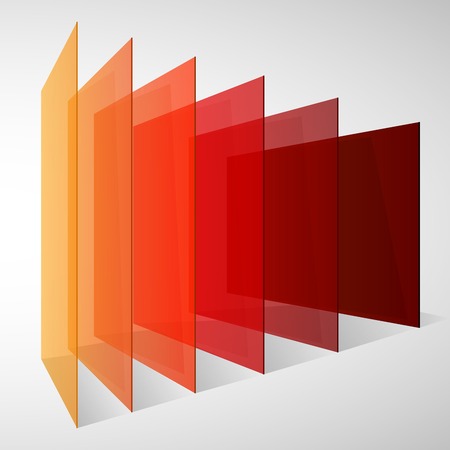 3d perspective colorful abstract rectangles on white background.   のイラスト素材