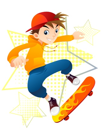 Skater Boyのイラスト素材