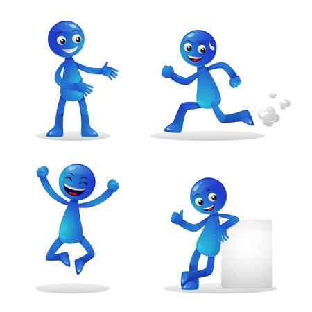 Blue Person Activity 1のイラスト素材