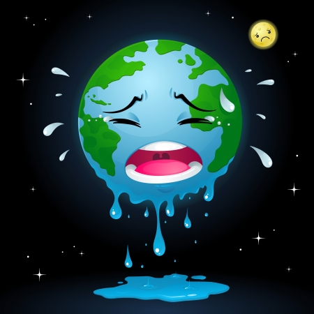 Crying Earthのイラスト素材