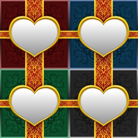 Heart Background Templateのイラスト素材