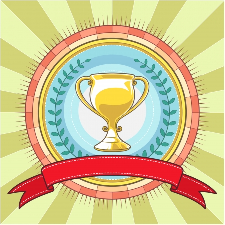 Champion Circle Badge Templateのイラスト素材