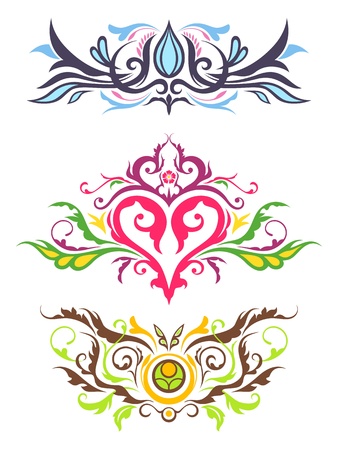 Decorative Floral Ornamentsのイラスト素材