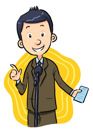 Master Ceremony  Image of master ceremony presenting a show   のイラスト素材