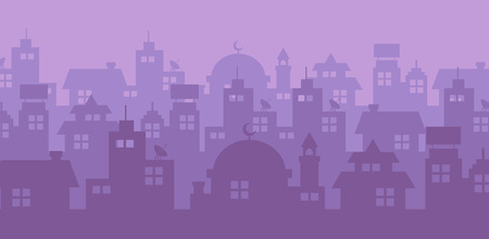 City Game Background. Suitable for side scrolling, shooting, action, and adventure game.のイラスト素材