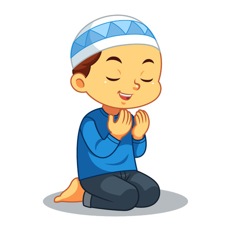 Praying everyday after salat.のイラスト素材