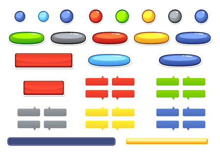Pack of game button templates design.のイラスト素材