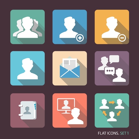 communication flat icons. のイラスト素材