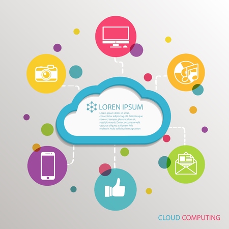 Cloud computing. のイラスト素材