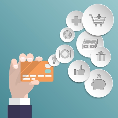 credit card icons.のイラスト素材