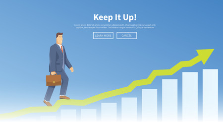 Multicolor stock exchange trading set of web banners. Equity market. World economy major trends. Modern flat design. People walking down the stairs.のイラスト素材