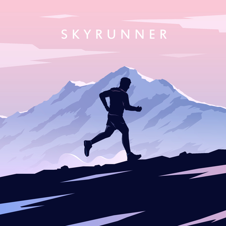 Mountain Running.のイラスト素材
