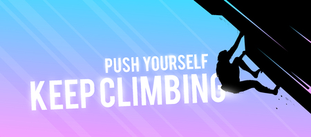 Motivational concept silhouette of the biker.のイラスト素材