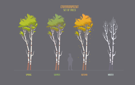 Environment vector illustration elements for game.のイラスト素材