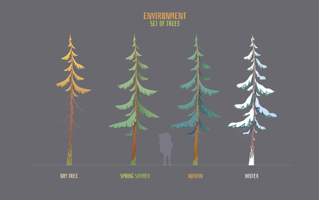 Environment vector illustration elements for game.のイラスト素材