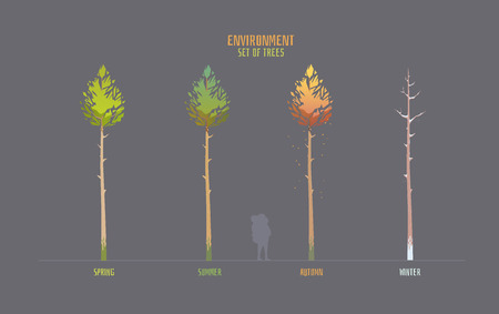 Environment vector illustration elements for game.のイラスト素材