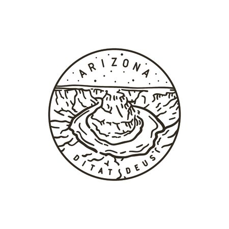 Colorado River in Arizona badge.のイラスト素材