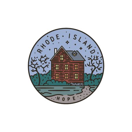 Rhode Island. Houseのイラスト素材