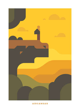 Travel vector poster. USA.のイラスト素材