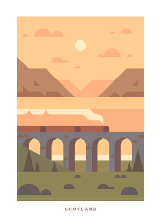 Travel around the UKのイラスト素材