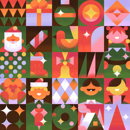 Squarry Christmasのイラスト素材