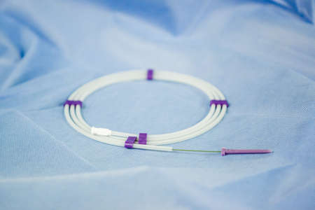 guide wire to internal carotid vein for angio