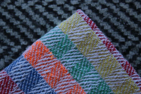 abstract background with geometric textile texturesの写真素材