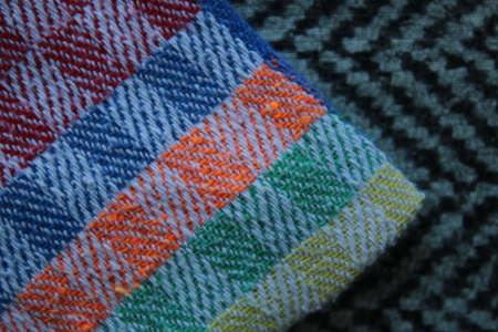 abstract background with geometric textile texturesの写真素材