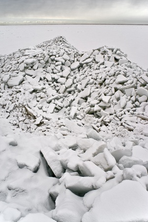 Ice at the seaの写真素材