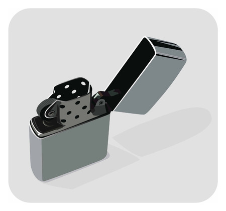 Vector color illustration of a classical lighter.のイラスト素材