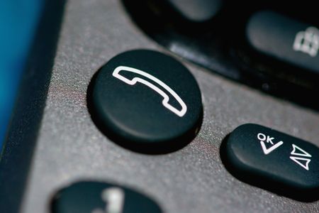 Cell phone  top area  and down area is out of focusの写真素材