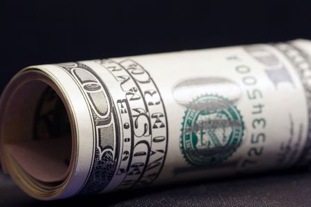 Dollars rolledの写真素材