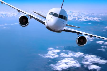 Airplane above the clouds,の写真素材