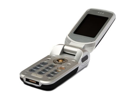 cell phone on whiteの写真素材