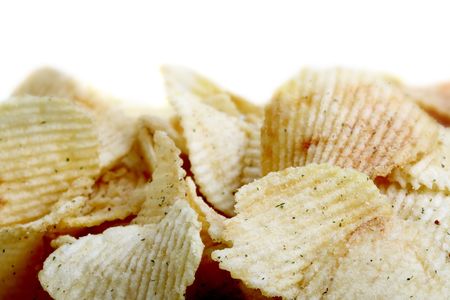 Salty potato chipsの写真素材