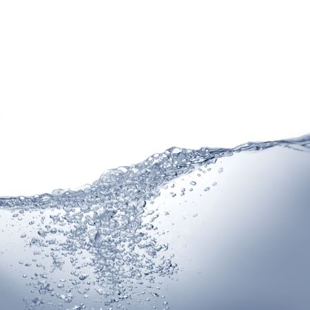 Clean blue water on whiteの写真素材