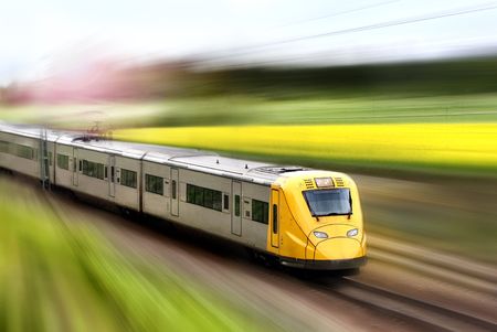 Train in motion