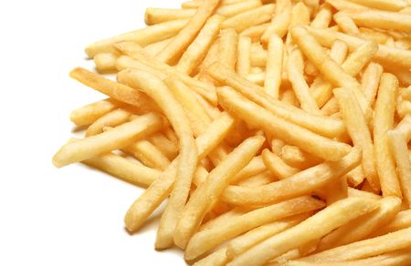 French Fries isolated on whiteの写真素材
