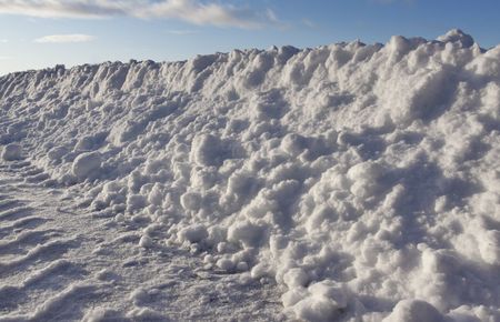 snow on the roadの写真素材