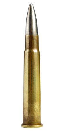 old bullet isolated on white