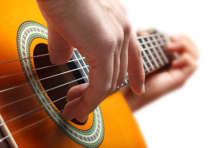 Playing guitarの写真素材