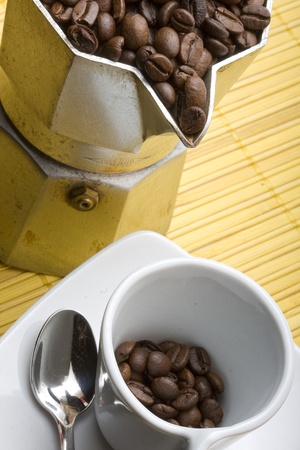 tazza e caffettieraの写真素材