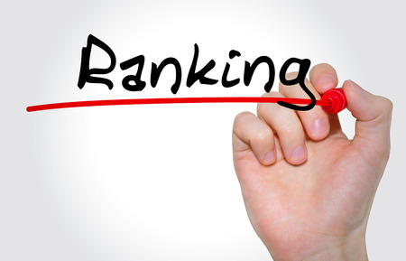 Hand writing inscription Ranking with marker, conceptの写真素材