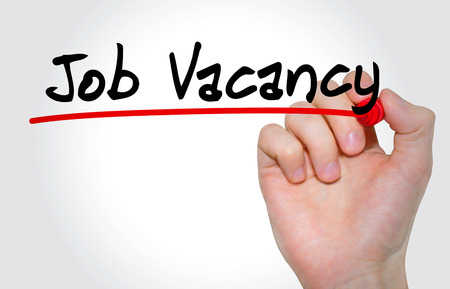 Hand writing inscription Job Vacancy with marker, conceptの写真素材